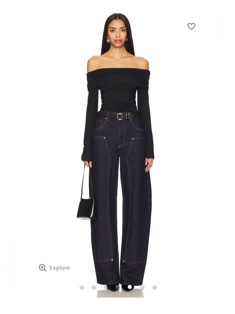 PAIGE Arellia Dark Wash Barrel Leg Jeans